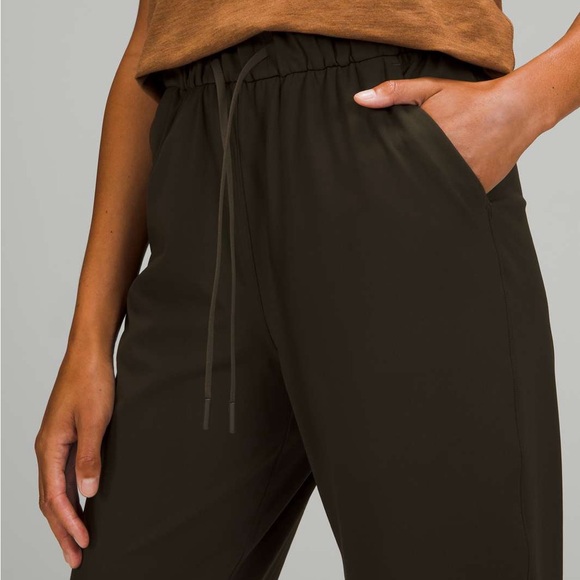 Lululemon Stretch High-Rise Jogger Pants in Dark Olive - Picture 6 of 7
